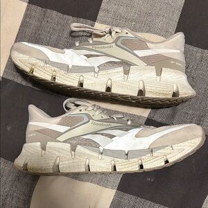 Reebok Beige and Gray Athletic Sneakers